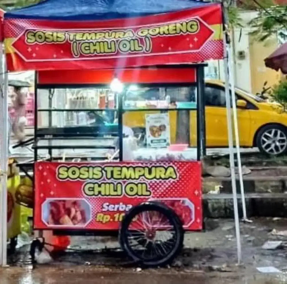 Gerobak jualan alumunium like new