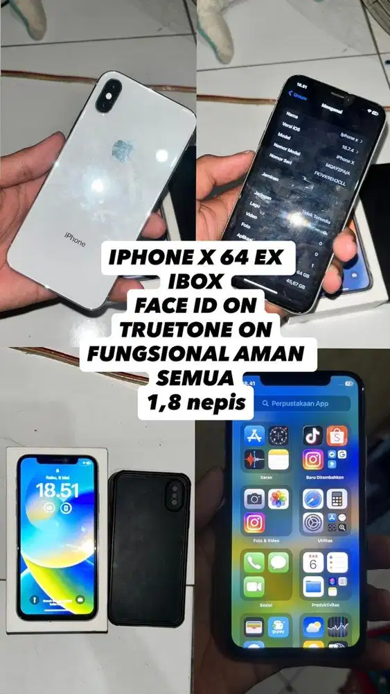 IPHONE X 64 GB EX IBOX ALL OP
