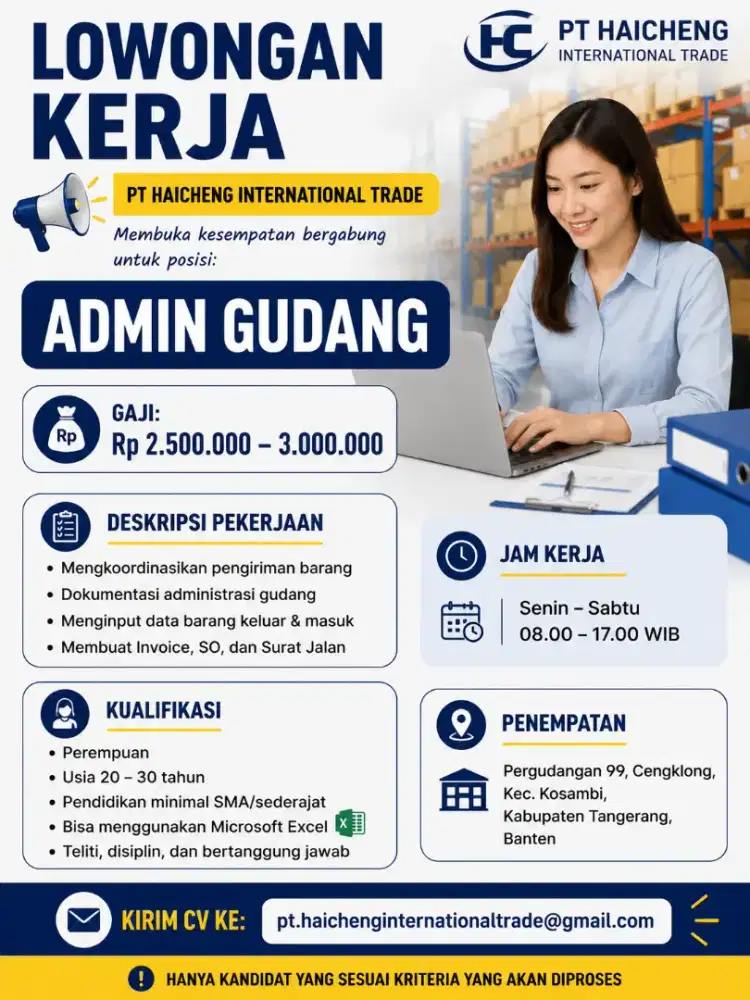 Lowongan Admin Gudang