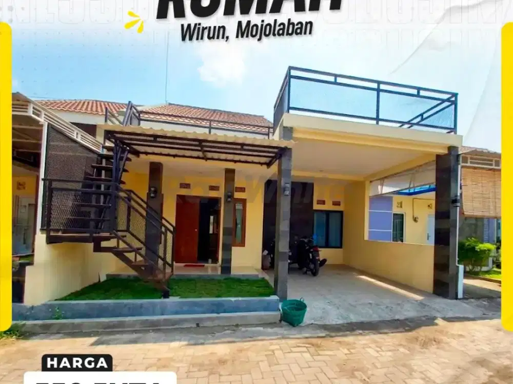 Dijual Rumah Minimalis Aesthetic Fasilitas Rooftop di Cluster Aman Wirun Mojolaban