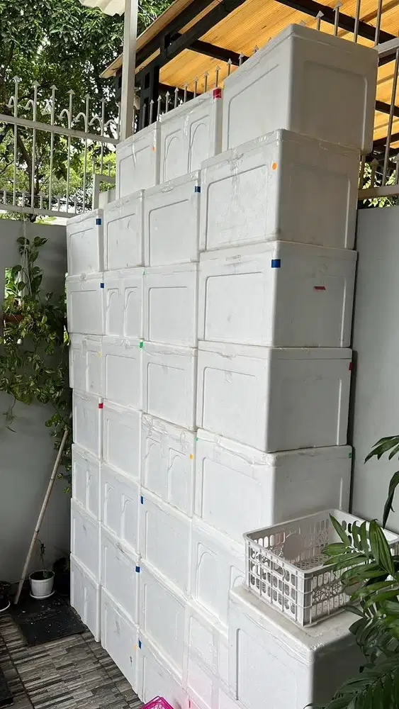 Styrofoam Box Kotak Besar Ukuran XXL dan L Kuat Tebal 2.7-3.3 cm
