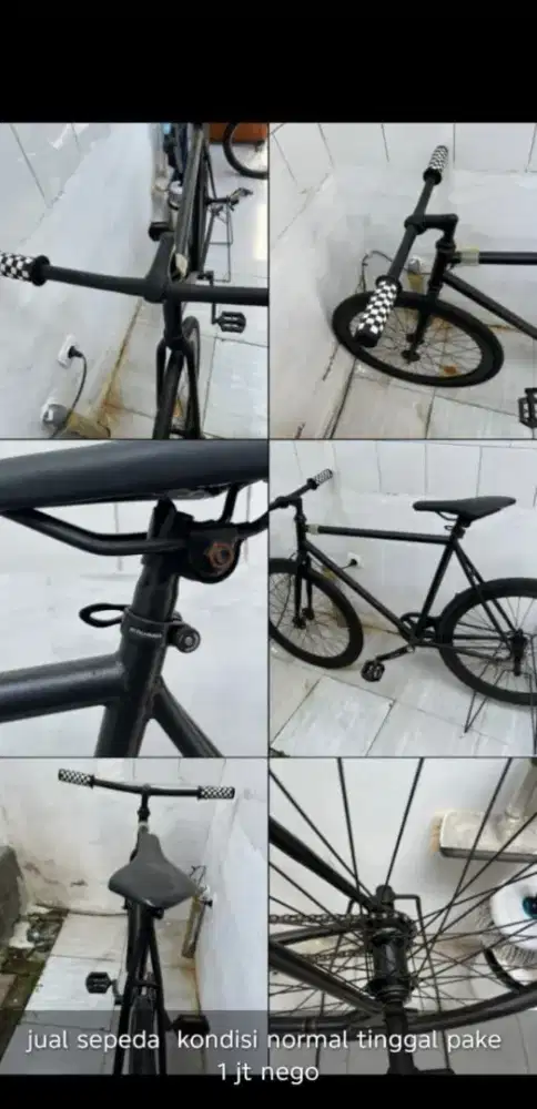 Sepeda fixie spesial edition warna hitam