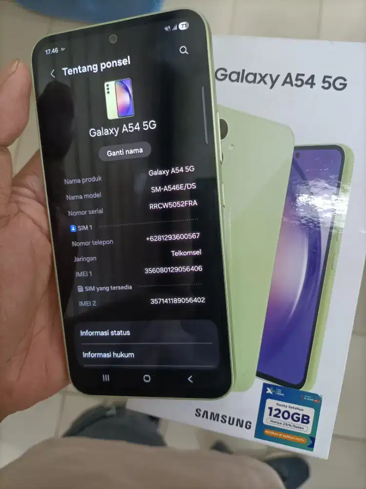 Samsung A54 5G 8/256 unit dan dus