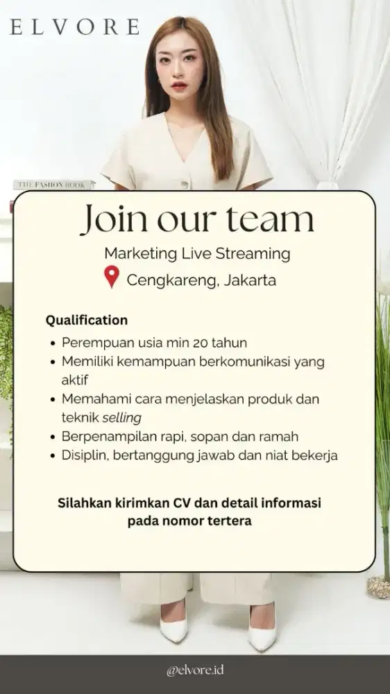 Dicari karyawan Live Streaming