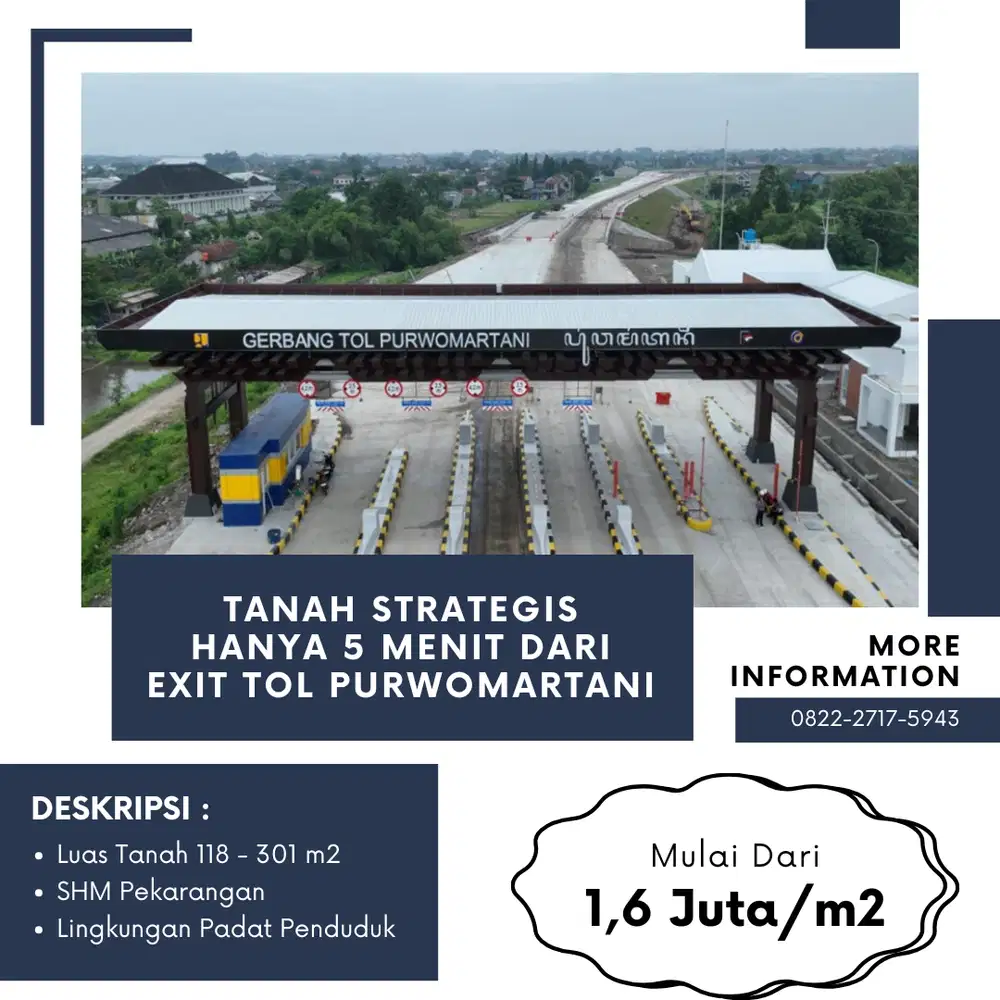 Tanah Hadap Timur Luasan Kecil