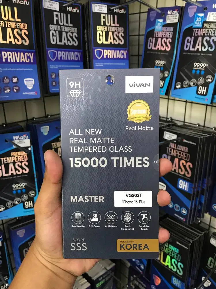 Vivan VGS03T Tempered Glass Matte iPhone 16 Plus