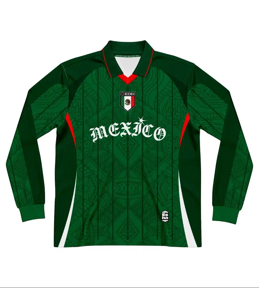 ESHA PREMIUM JERSEY FANSTASY MEXICO GREEN OVERSIZE BAND BOLA KAOS