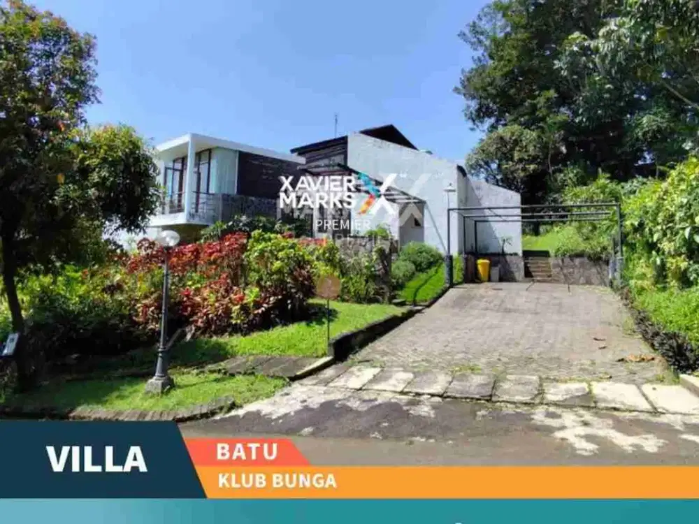 Dijual Villa Premium, Luas + Furnished Dan Sangat Strategis Di Klub Bunga Resort Hotel Kota Batu