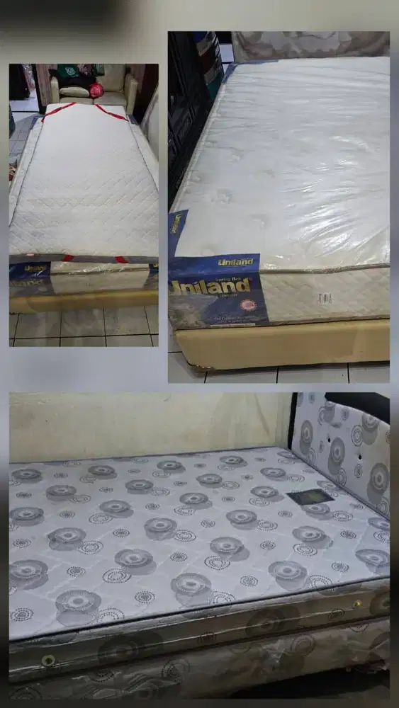 Dijual tempat tidur merk Uniland & Matras (baru), merk Yuki (bekas)