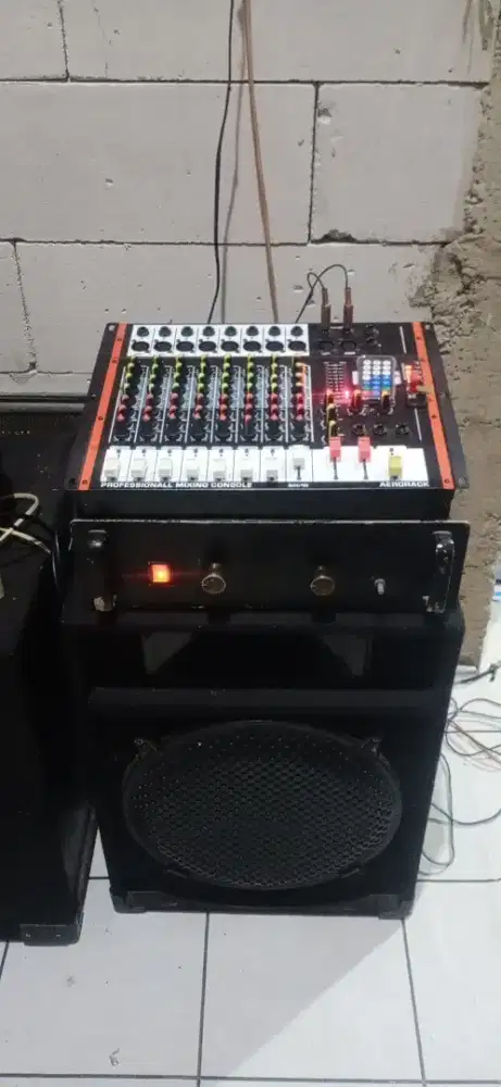Jual power ampli 15amp+mixer 8ch mp3 bluetooth