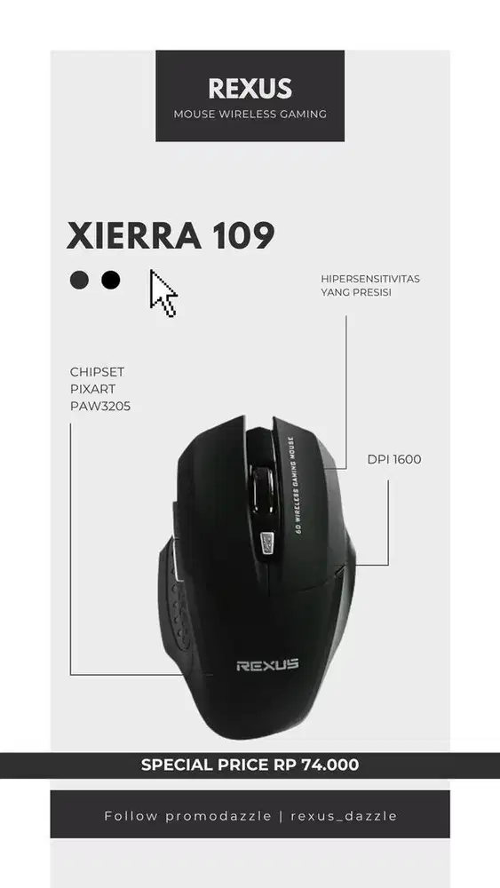 Mouse gaming rexus RX-109