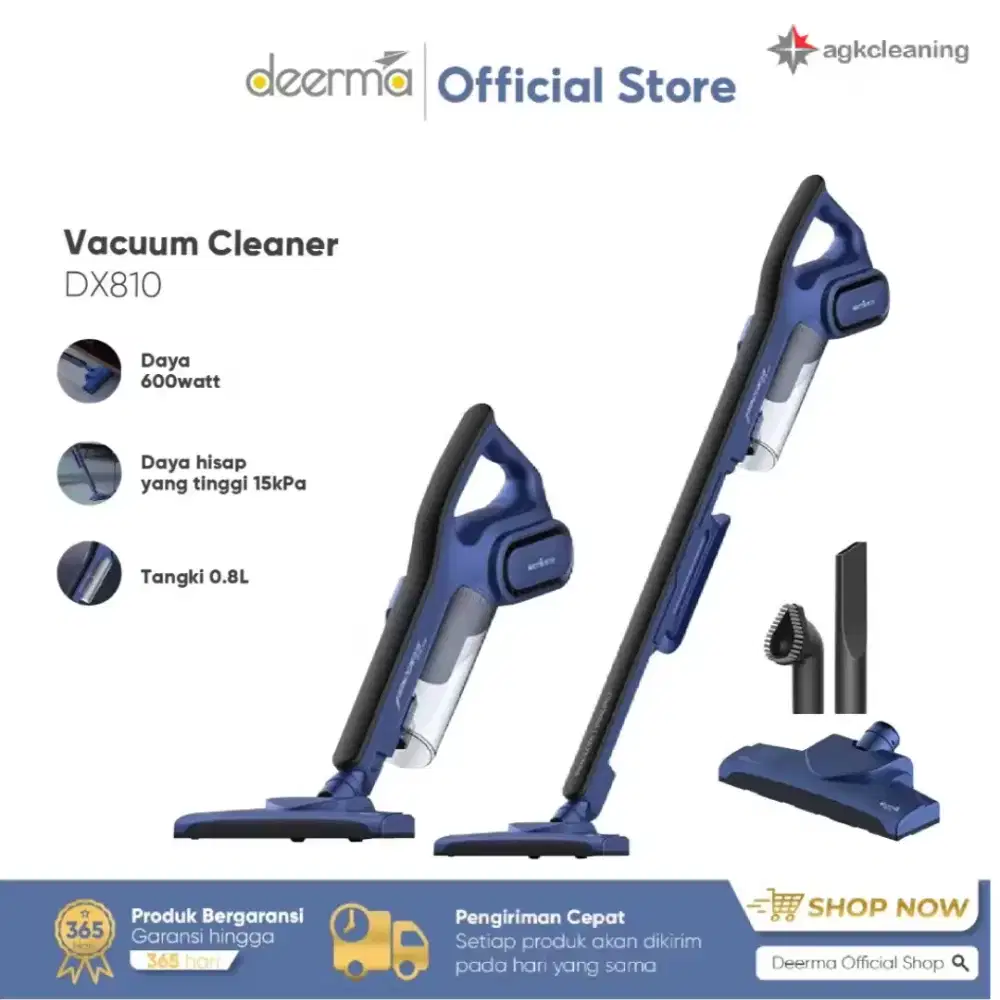 Vacuum Cleaner 2-in-1 Deerma DX810 15Kpa Hand-held Portable