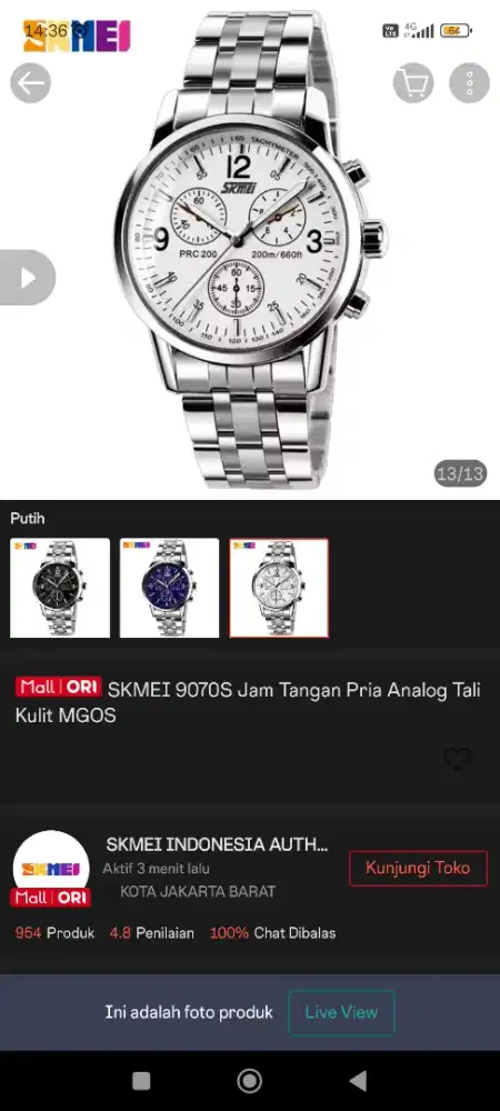 SKMEI 9070s Jam Tangan pria analog