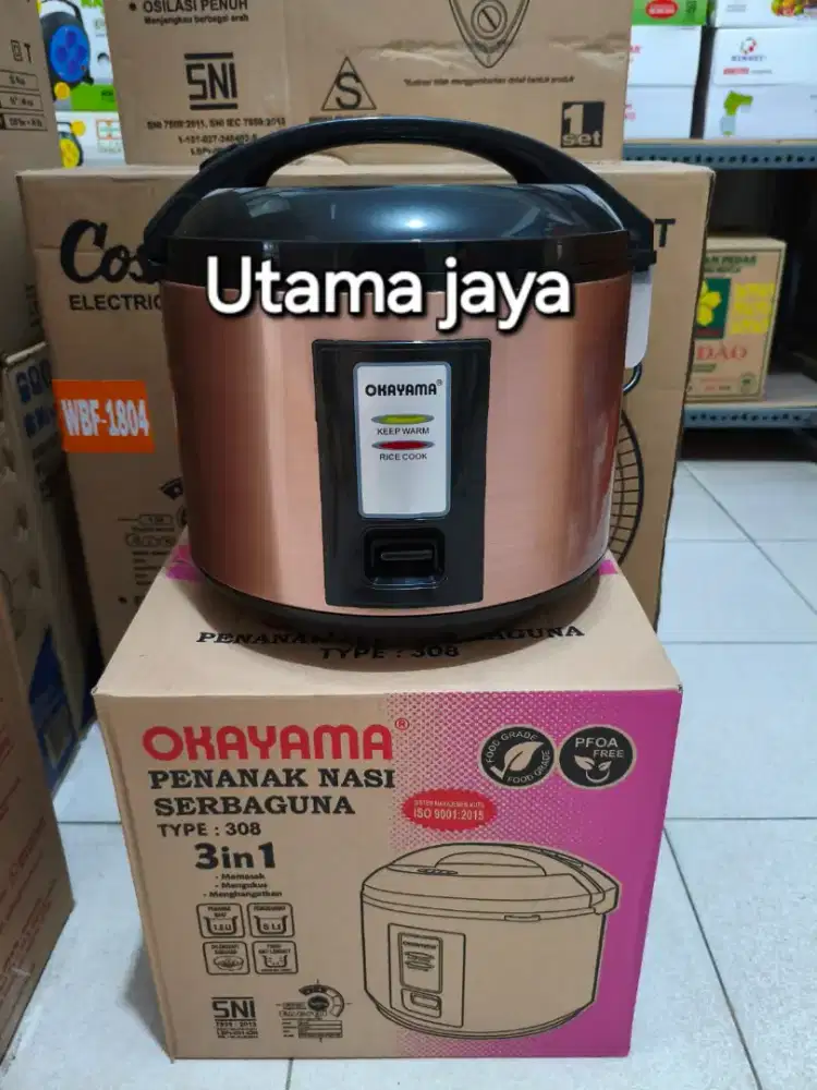 RICE COOKER MURAH 1.8L MERK OKAYAMA BARANG BARU
