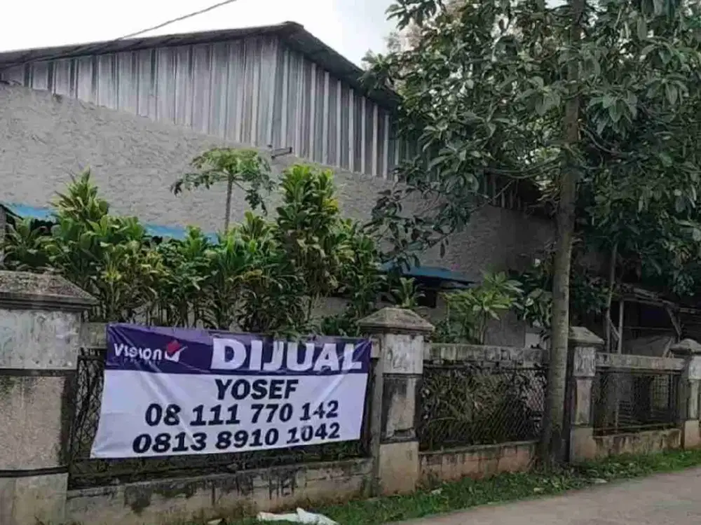 Dijual tanah plus bangunan luas 9450 Cisauk Tangerang