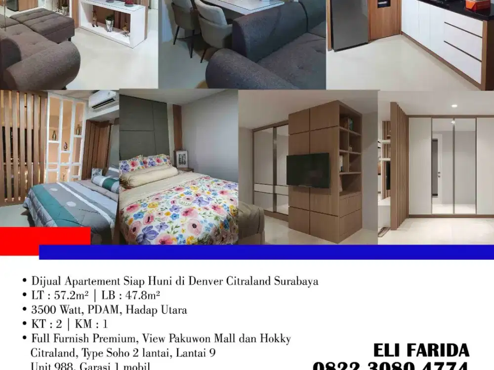 Dijual Apartement Siap Huni di Denver Citraland Surabaya