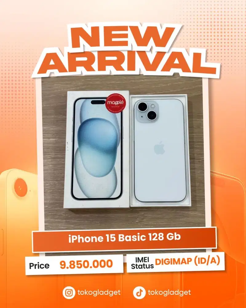 iPhone 15 Basic 128 Gb ex IBOX/DIGIMAP