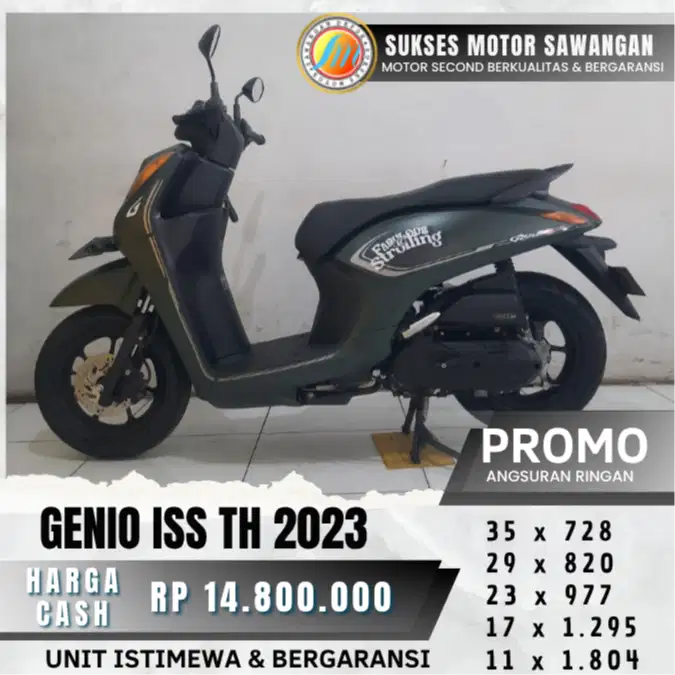 BERGARANSI HONDA GENIO ISS TH 2023 UNIT MULUS BISA CASH KREDIT