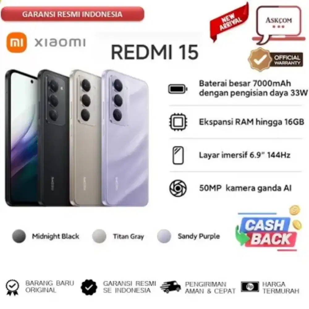 REDMI 15 [8/256] SEGEL NEW