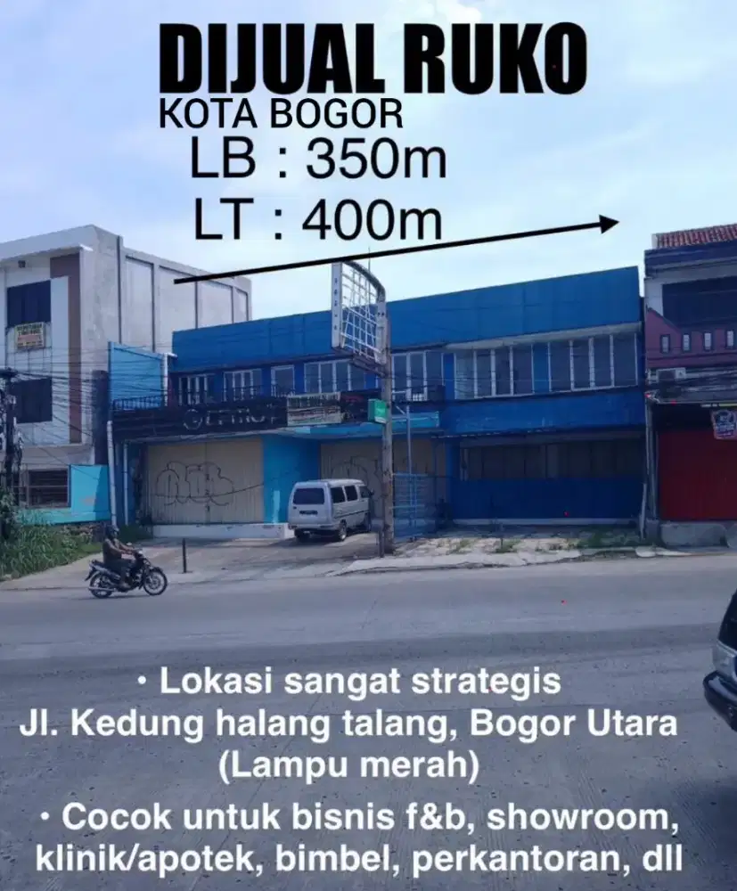 JUAL RUKO SIAP BISNIS JL KEDUNG HALANG KARADENAN KOTA BOGOR