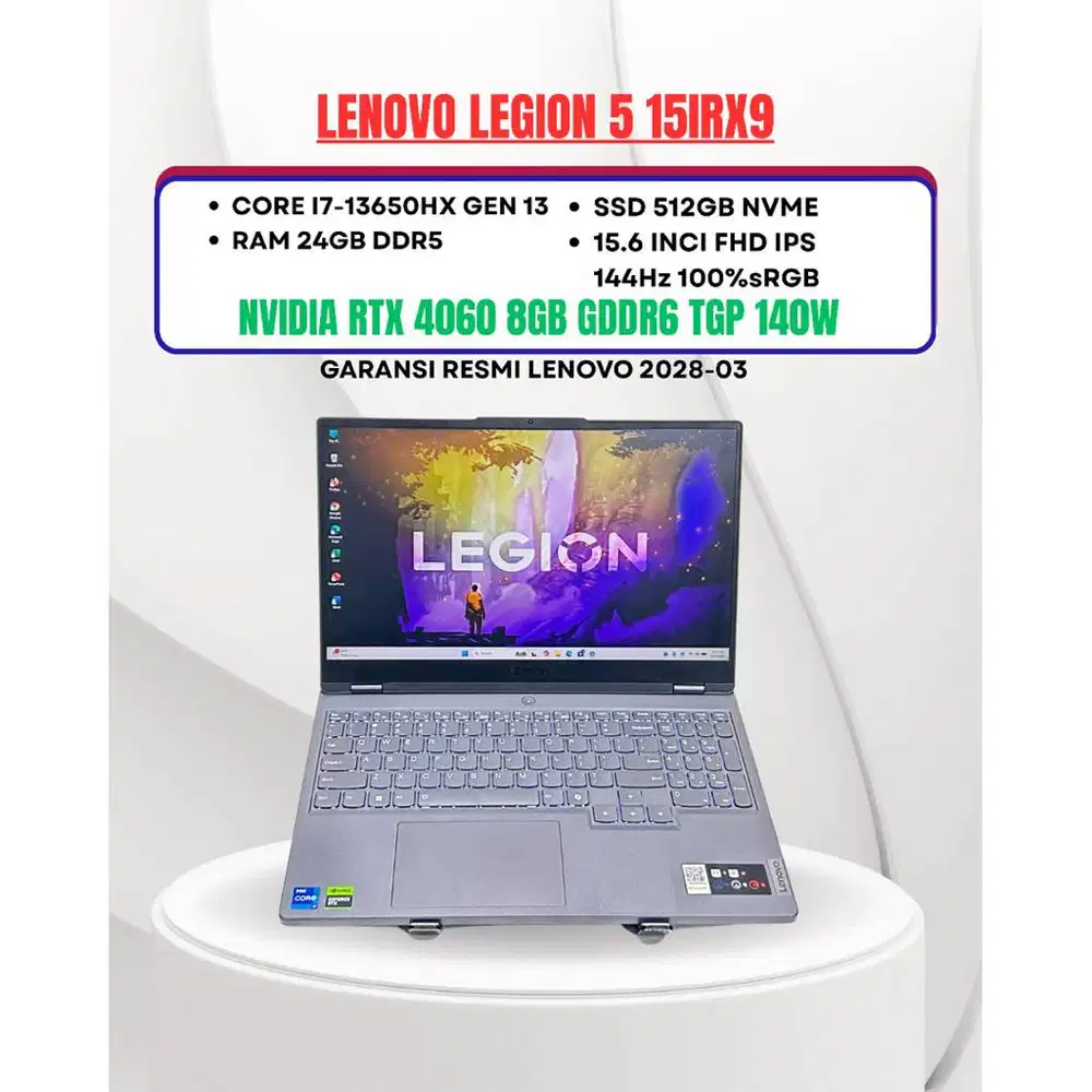 LENOVO LEGION 5 15IRX9 CORE I7-13650HX NVIDIA RTX 4060 8GB