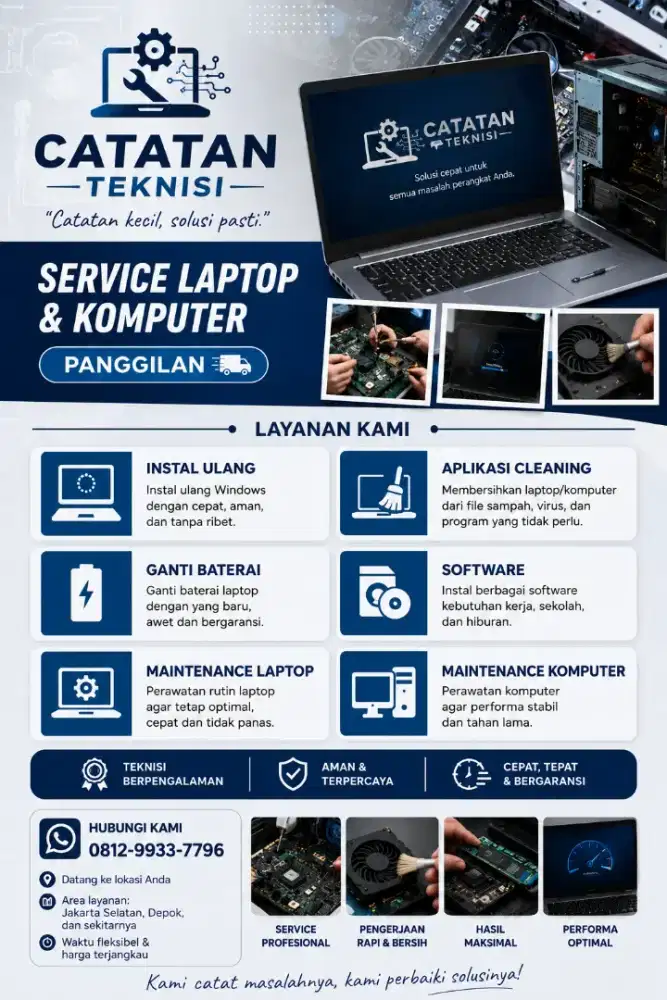 SERVICE LAPTOP & KOMPUTER PANGGILAN