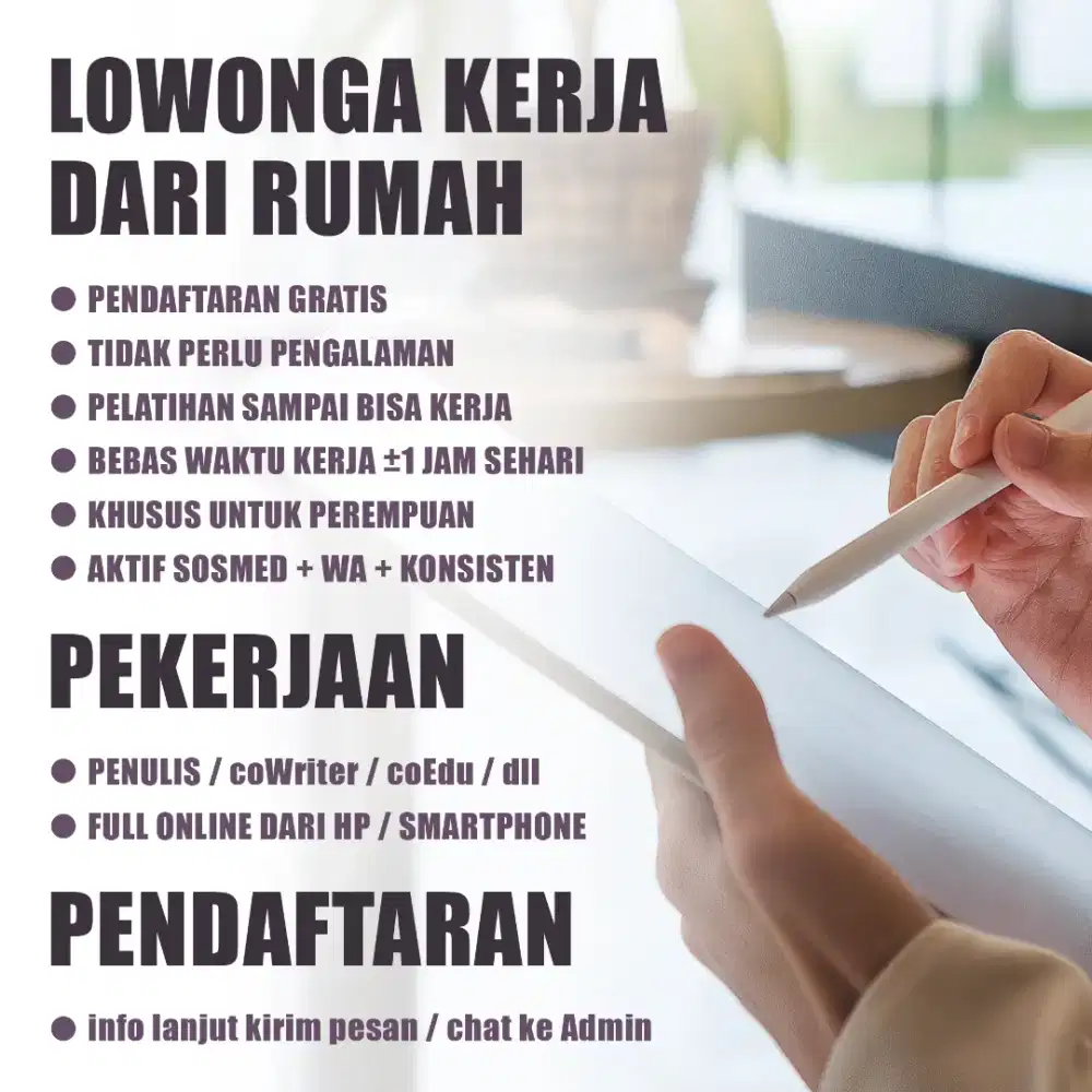 Lowongan Kerja cukup dari Rumah