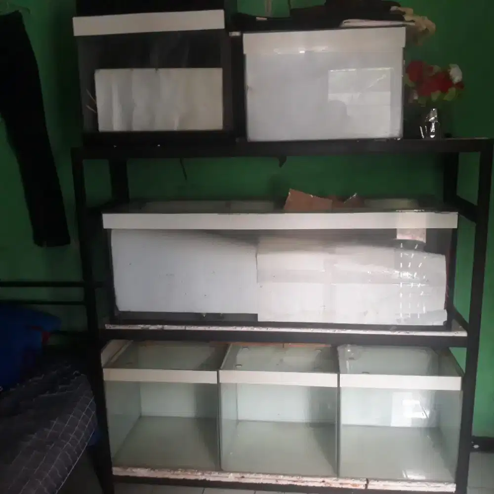 Aquarium rak besi tabung o2