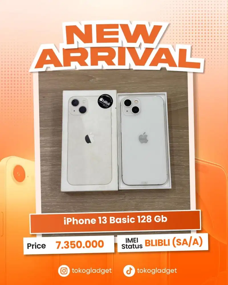 iPhone 13 Basic 128 Gb ex IBOX/BLIBLI