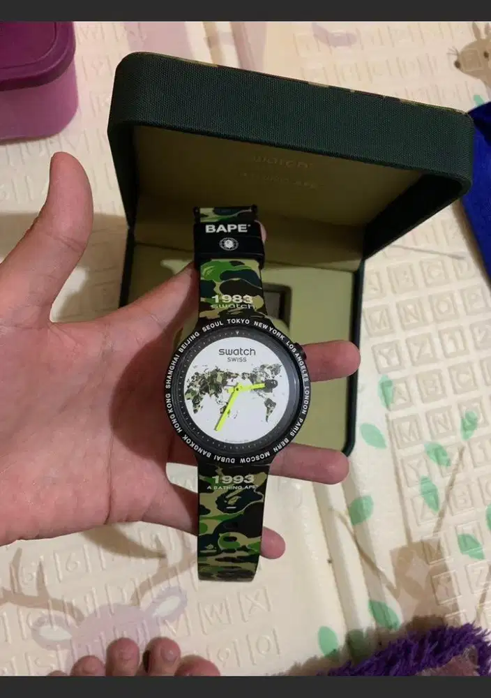 jam swatch x bape second