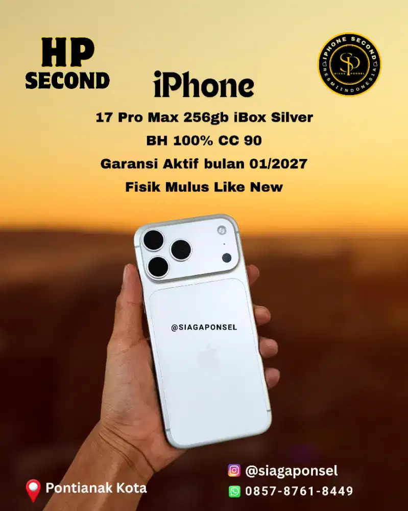 iPhone 17 Pro Max 256gb iBox BH 100% Garansi Aktif