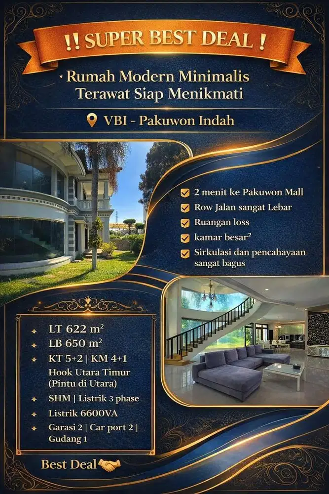 DIJUAL RUMAH CIAMIK SUPER MEGAH VILLA BUKIT INDAH PAKUWON INDAH!
