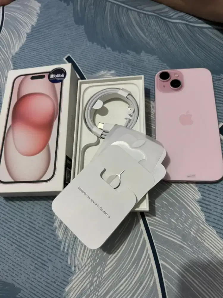 iPhone 15 pink 128 garansi resmi