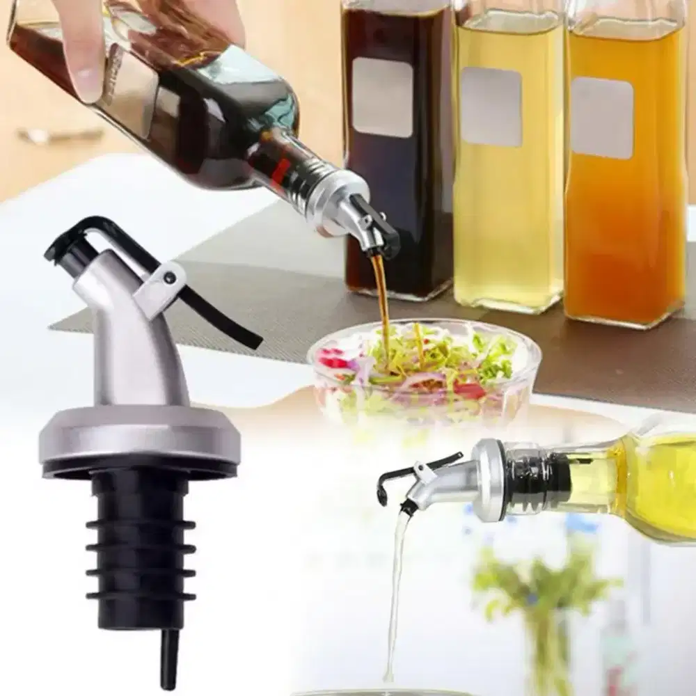LeePourer Tutup Botol Minyak Olive Oil Vinegar Lock Plug Black