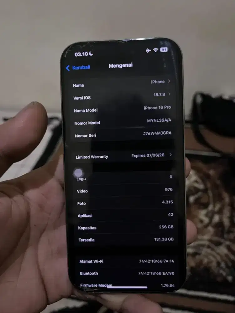 iPhone 16 pro 256