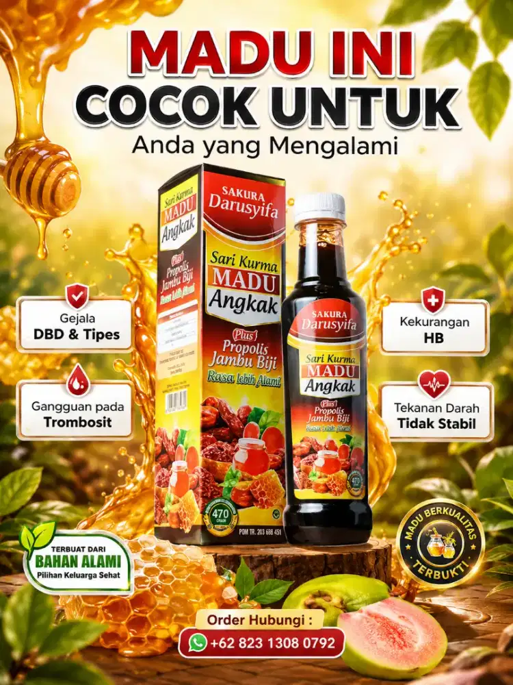 Terlaris! Sari Kurma Madu Angkak Darusyifa