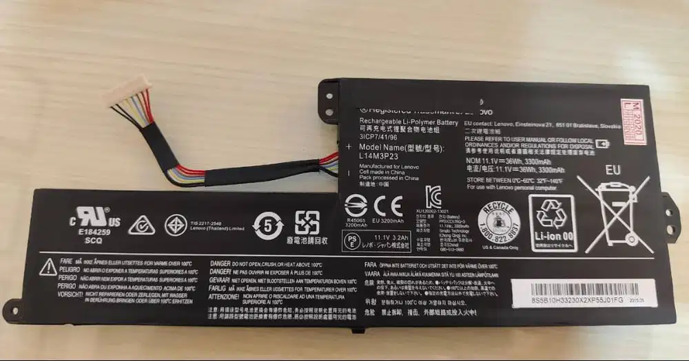 Baterai Laptop Lenovo ChromeBook  L14M3P23 31CP7/41/96