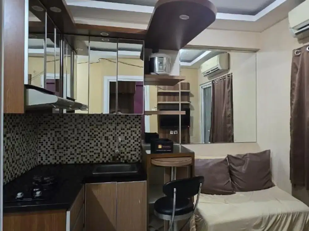 APARTEMEN BOUGENVILLE FULL ISI 2BR GREEN PRAMUKA HUNIAN PRAKTIS DAN SIAP TEMPAT