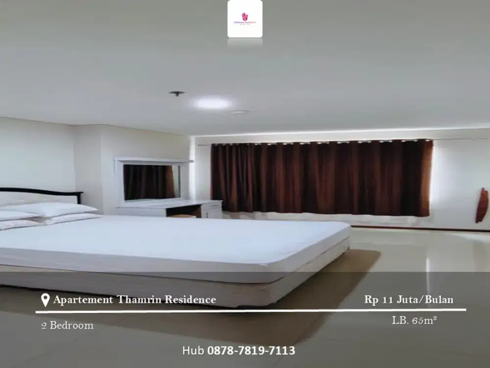 Disewakan Apartement Thamrin Residence 2BR Full Furnished Tower A