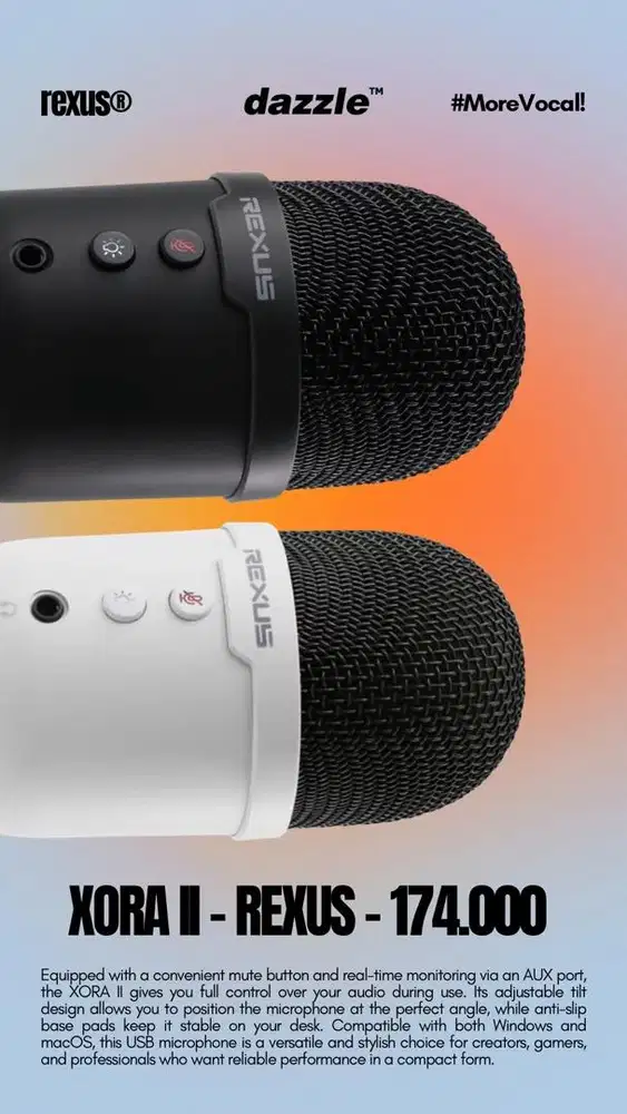 MIC REXUS XORA II GARANSI 1 TAHUN