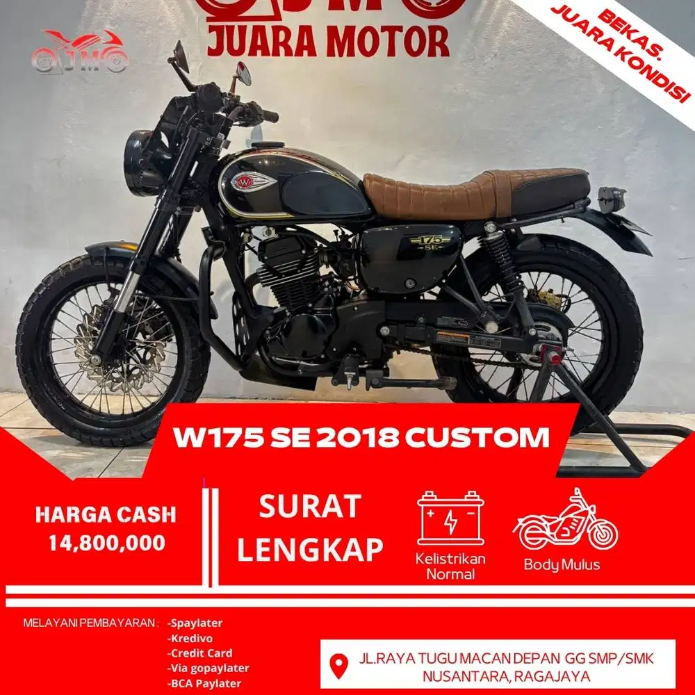 W175 SE 2018 CUSTOM KONDISI ISTIMEWA TERAWAT HARGA TERMURAH SIAP PAKAI