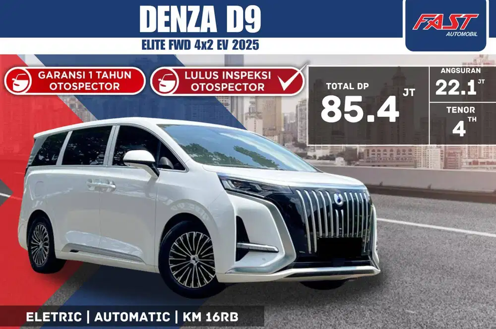 DENZA D9 ELITE FWD 4×2 EV AT 2025 LOW KM.16RB RECORD AUTHORIZED