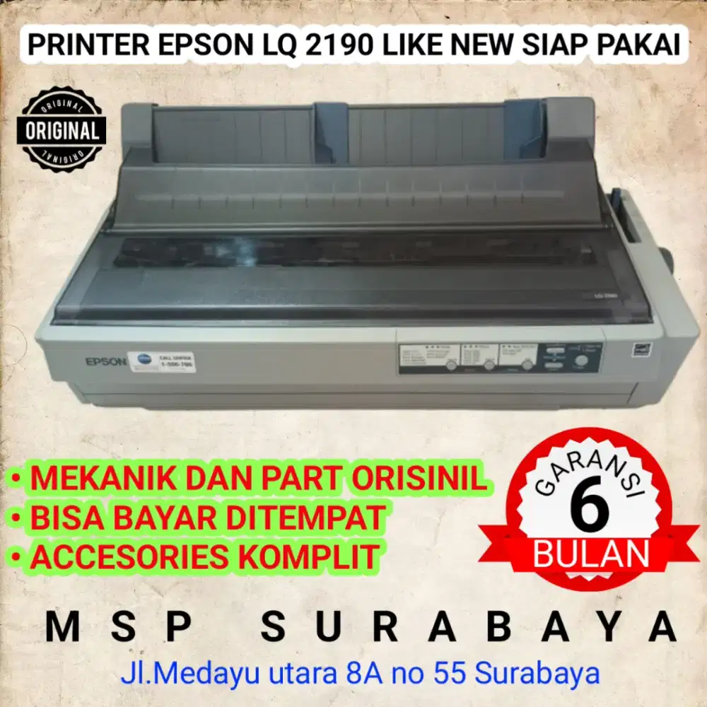 Printer epson LQ 2190 like new siap pakai bisa bayar diyempat