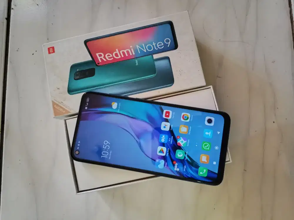 Redmi note9 4/64 lengkap