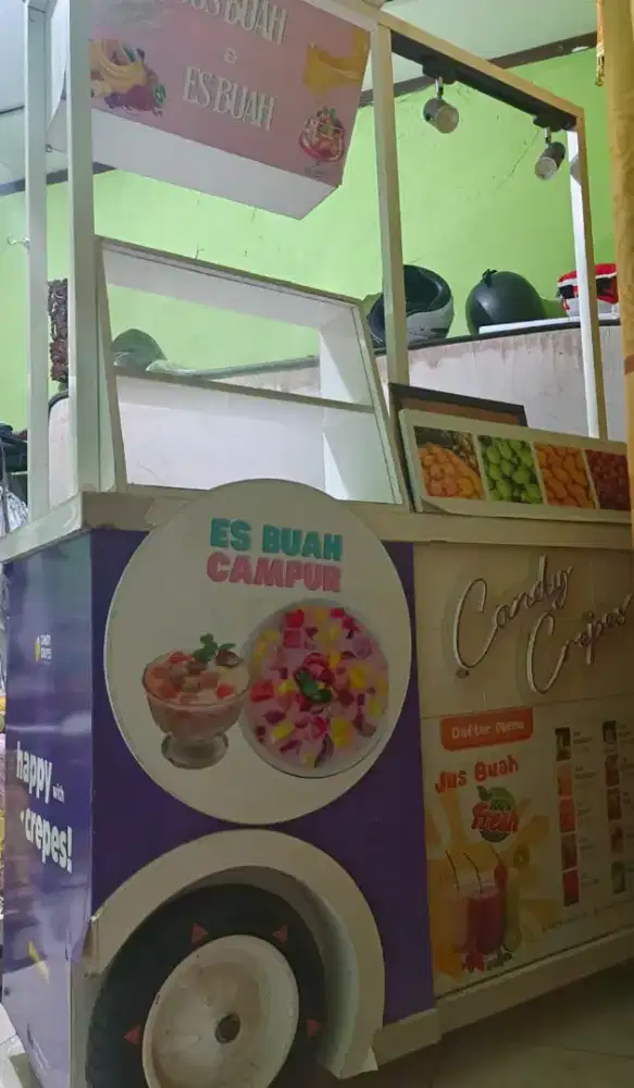 Jual Cepat Gerobak Kayu Estetik/Minimalis (Bekas tapi Kokoh).