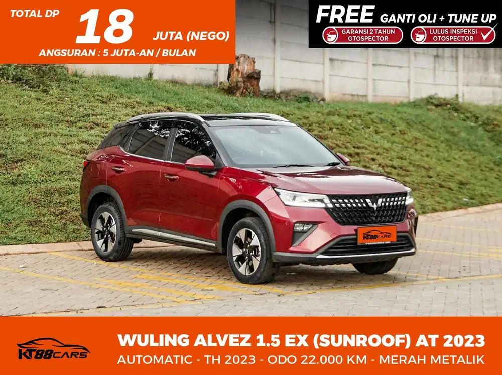 dp 18jt Bergaransi WULING ALVEZ 1.5 EX AT (Sunroof) 2023
