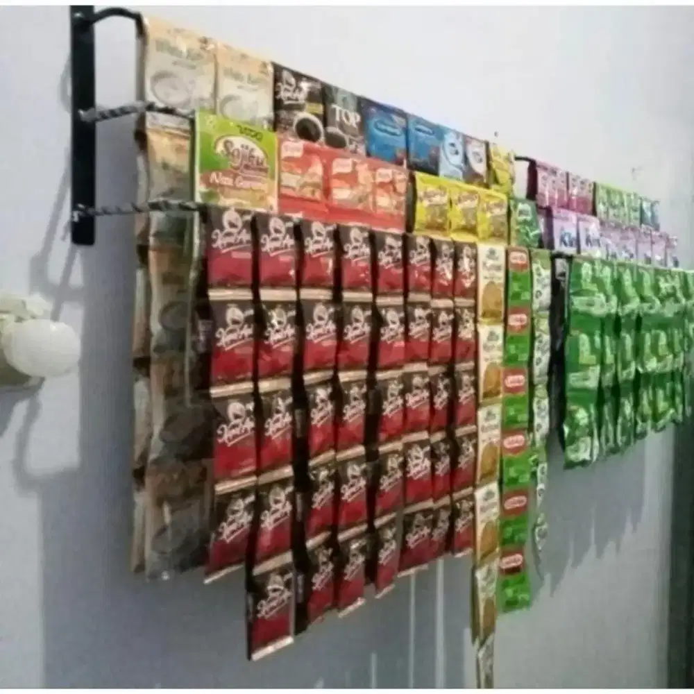 Rak Ambalan Gantung Besi 3 Susun  Panjang 30 Cm  Penyimpanan Rak.