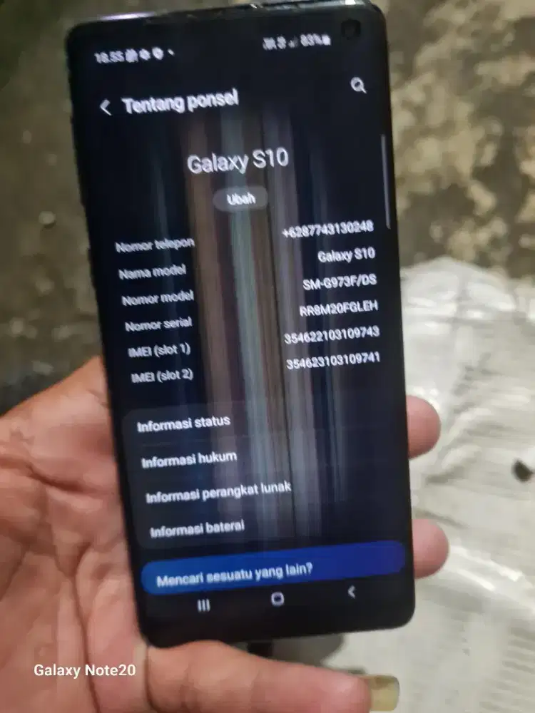 Samsung S10 Dual sein 8+8 internal 128
