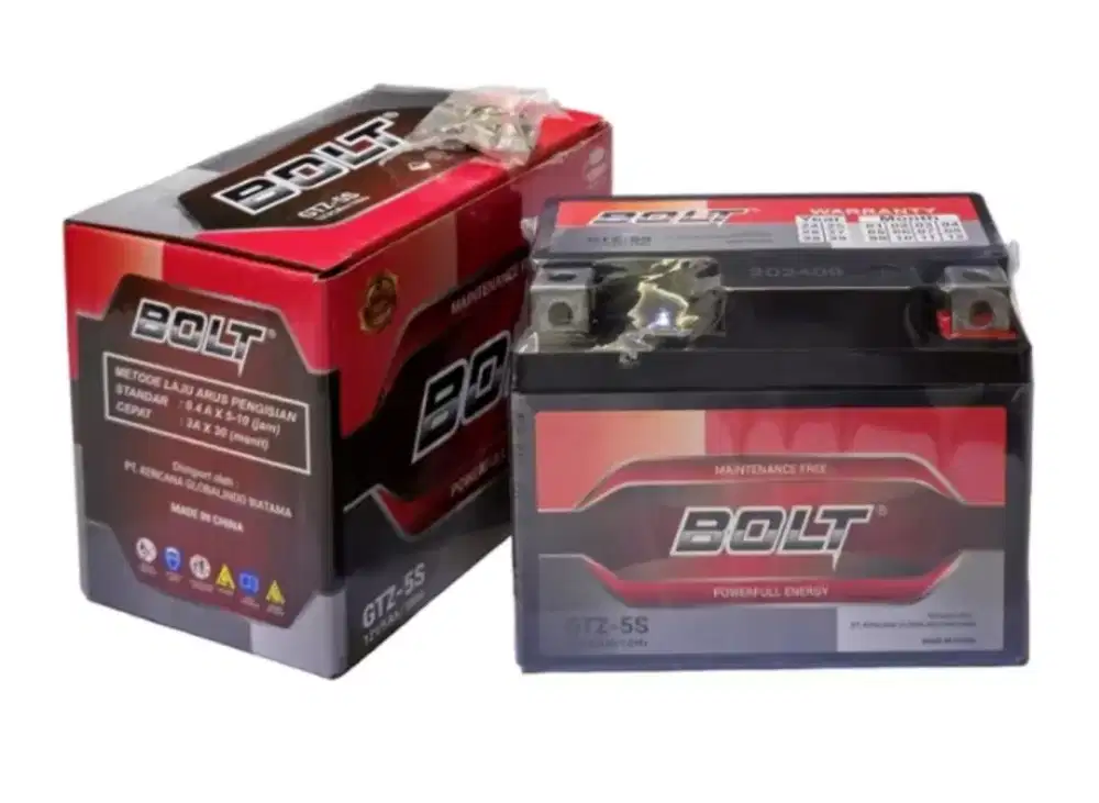 JUAL AKI MOTOR MERK BOLT (BARU)