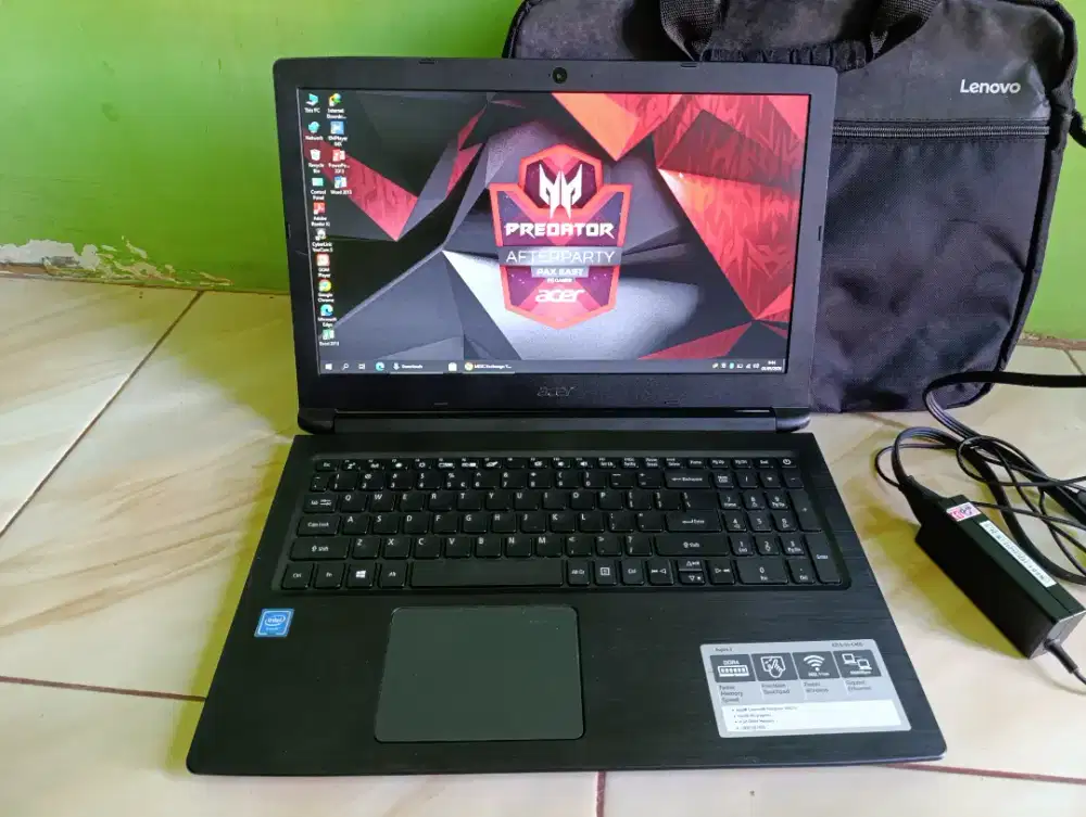 Laptop acer Aspire 3, 15 Inch slim, ram 4gb ddr4, sudah SSD, nulus